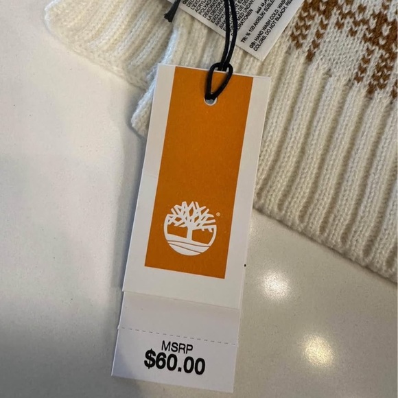 NWT Timberland Brown and Cream Plaid Scarf - Picture 4 of 4